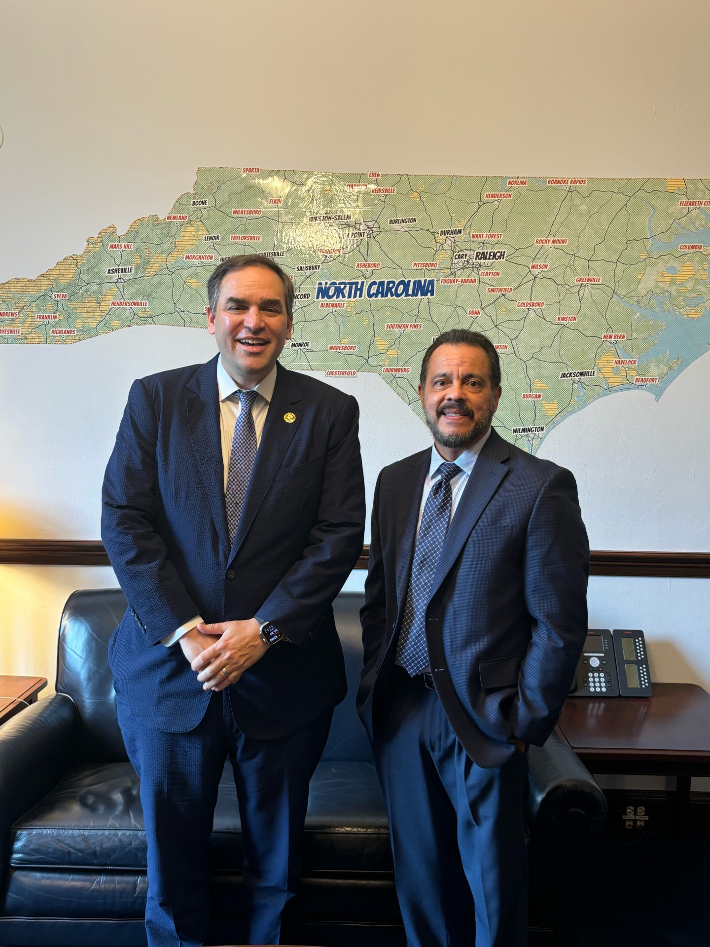 Ed Bonilla, Director of Mission Advancement and District 13 Congressman Wiley Nickel