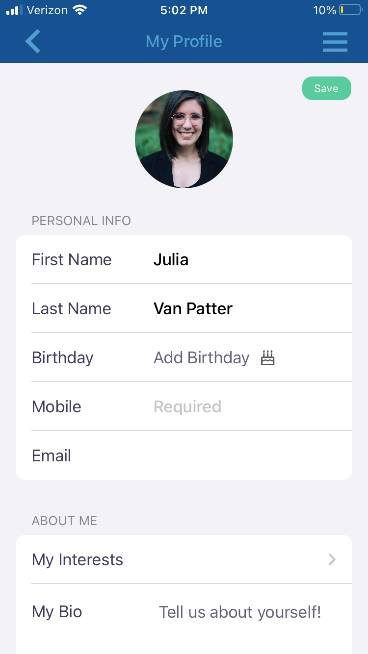 app profile